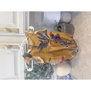 Mustard Floral Baby Romper 12-18M